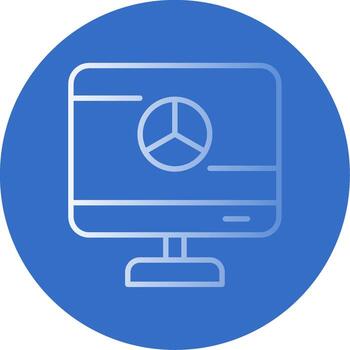 Visualization Flat Bubble Icon vector