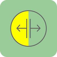 SPLIT Filled Yellow Icon vector