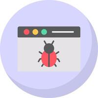 Web Malware Flat Bubble Icon vector