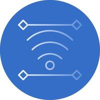 Wireless Flat Bubble Icon vector