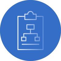 Work Flow Flat Bubble Icon vector