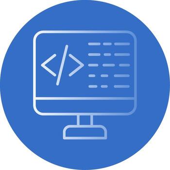 codificación plano burbuja icono vector