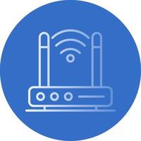 Wireless Modem Flat Bubble Icon vector
