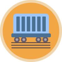 Train Container Flat Multi Circle Icon vector