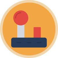 Joystick Flat Multi Circle Icon vector