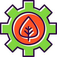 Offshore Platform filled Design Icon vector