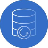 Database Backup Flat Bubble Icon vector