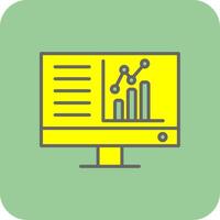 Dashboard Filled Yellow Icon vector