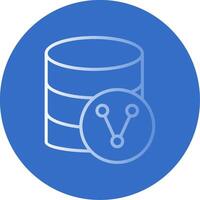 Database Sharing Flat Bubble Icon vector