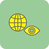 View Filled Yellow Icon vector
