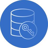 Database Encryption Flat Bubble Icon vector