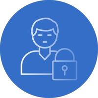 Authorization Manager Flat Bubble Icon vector