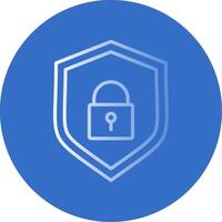 Database Protection Flat Bubble Icon vector