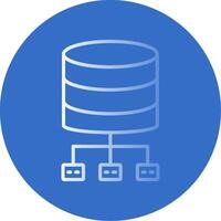 Database Architecture Flat Bubble Icon vector