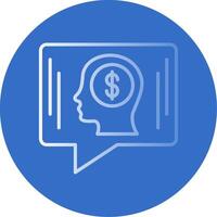 Money Idea Chat Flat Bubble Icon vector