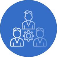Team Management Flat Bubble Icon vector