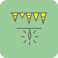 Garlands Filled Yellow Icon vector