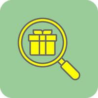 Search Filled Yellow Icon vector