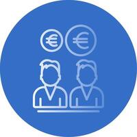 Euro Team Flat Bubble Icon vector