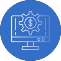 Money System Flat Bubble Icon vector