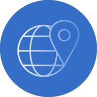 Global Location Flat Bubble Icon vector