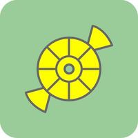 Mint Filled Yellow Icon vector