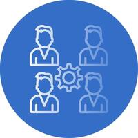 Pro Group Team Flat Bubble Icon vector