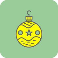 Bauble Filled Yellow Icon vector