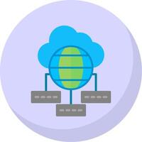 Data Sumit Flat Bubble Icon vector