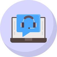 Support Call Flat Bubble Icon vector
