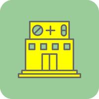 Pharmacy Filled Yellow Icon vector