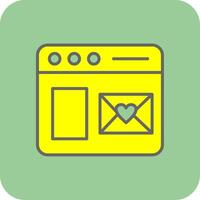 Website Filled Yellow Icon vector