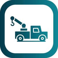 Tow Truck Filled Yellow Icon vector