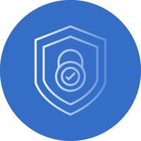 Security Check Flat Bubble Icon vector
