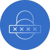 Security Password Flat Bubble Icon vector