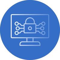 Internet Security Flat Bubble Icon vector