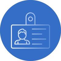 Identity Card Flat Bubble Icon vector