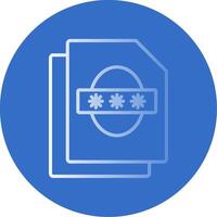 Security File Faceprint Flat Bubble Icon vector