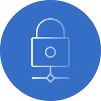 Multikey Security Flat Bubble Icon vector