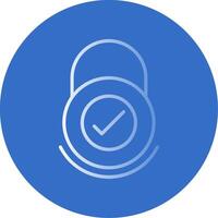 Security Check Flat Bubble Icon vector