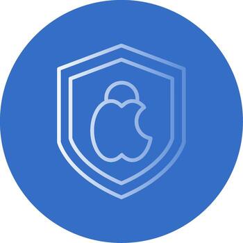 Mac Security Flat Bubble Icon vector