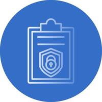 Security Report Flat Bubble Icon vector