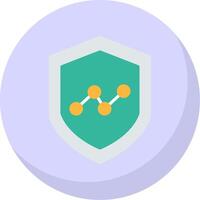 Security Analytics Flat Bubble Icon vector