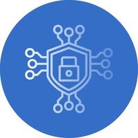 Data Encryption Flat Bubble Icon vector