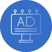 Banner Ads Flat Bubble Icon vector