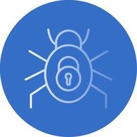 Security Bug Flat Bubble Icon vector