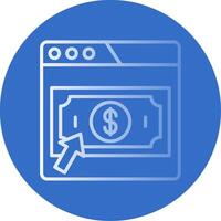 Pay Per click Flat Bubble Icon vector