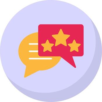 Feedback Flat Bubble Icon vector