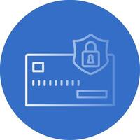 Secure Payment Flat Bubble Icon vector