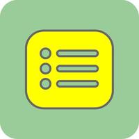 Menu Filled Yellow Icon vector